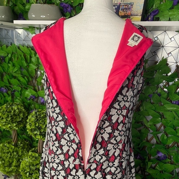 Anne Klein Floral Lace Overlay Sleeveless Dress Womens Size 14 - Picture 10 of 16